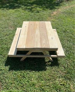 Handmade picnic tables for toddlers