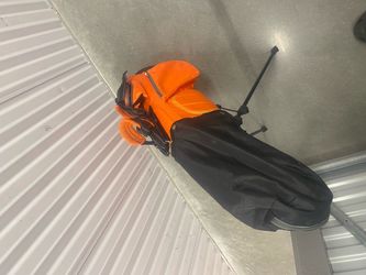 Kids Orange and Black Golf Stand Bag