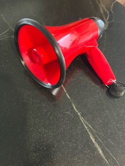Red Handheld Megaphone with Strap