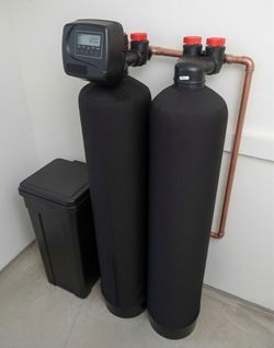 Custom New Whole House Dual Tank Salt Softener Filter + Alkaline RO System