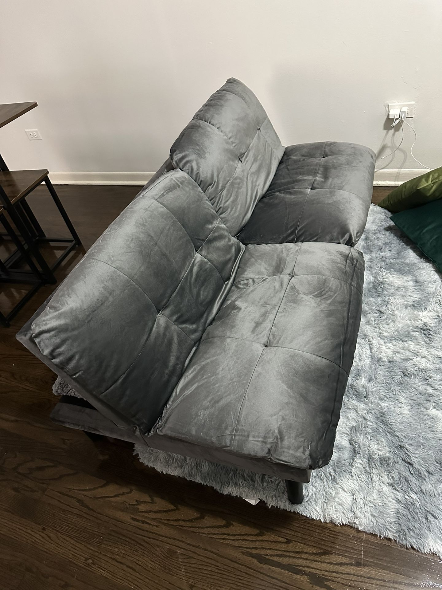 Convertible Futon Gray 62.2”