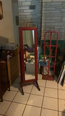 Hidden  Jewery case  Standing Dressing  Mirror