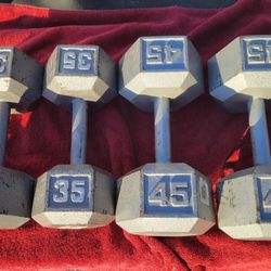 Dumbbells 2-35Lb And 2-45Lb 