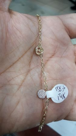 14k gold ankle bracelet