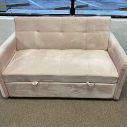 SOFA BED ROSE VELVET ON SALE $275