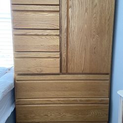 Solid Oak Dresser/Armoire