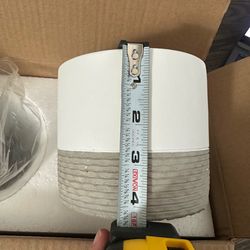 Pair of white plant pots