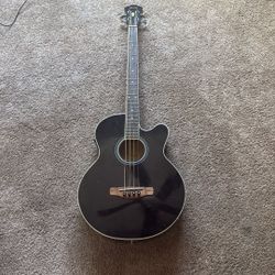 Ibanez Black Acoustic And Electric Bass 