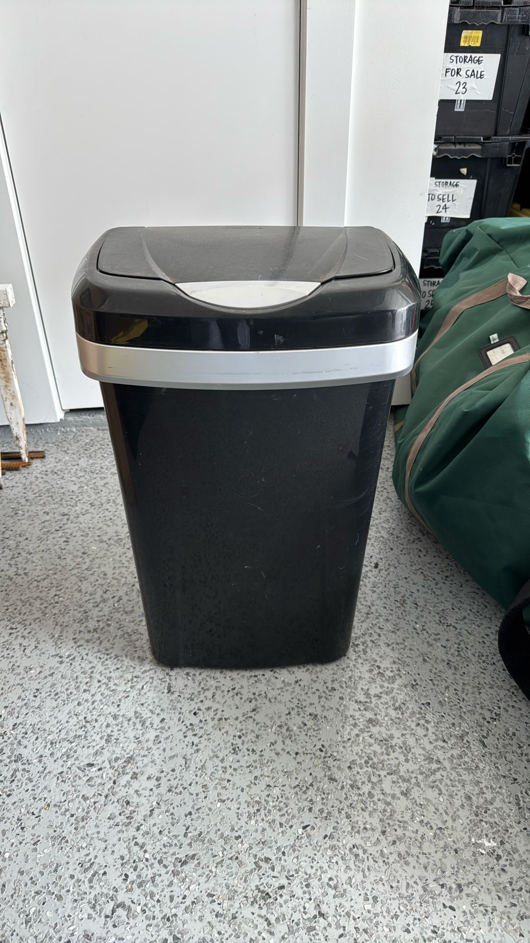 Black Trash Can