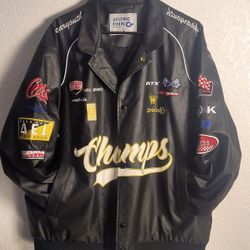 Aelfric Eden Faux Leather Racing Jacket Size XL