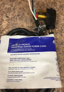New dryer power cord 4-prong