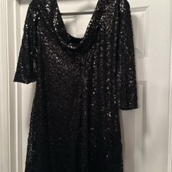 Sequin Black Dress