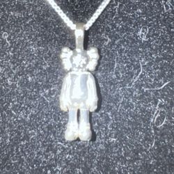 925 Sterling Diver Kaws Pendant 