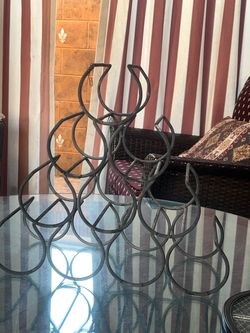 Wine rack, metal wine rack for 10 bottles