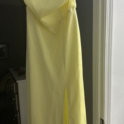 Lemon Sorbet Satin Birdy Grey Dress 