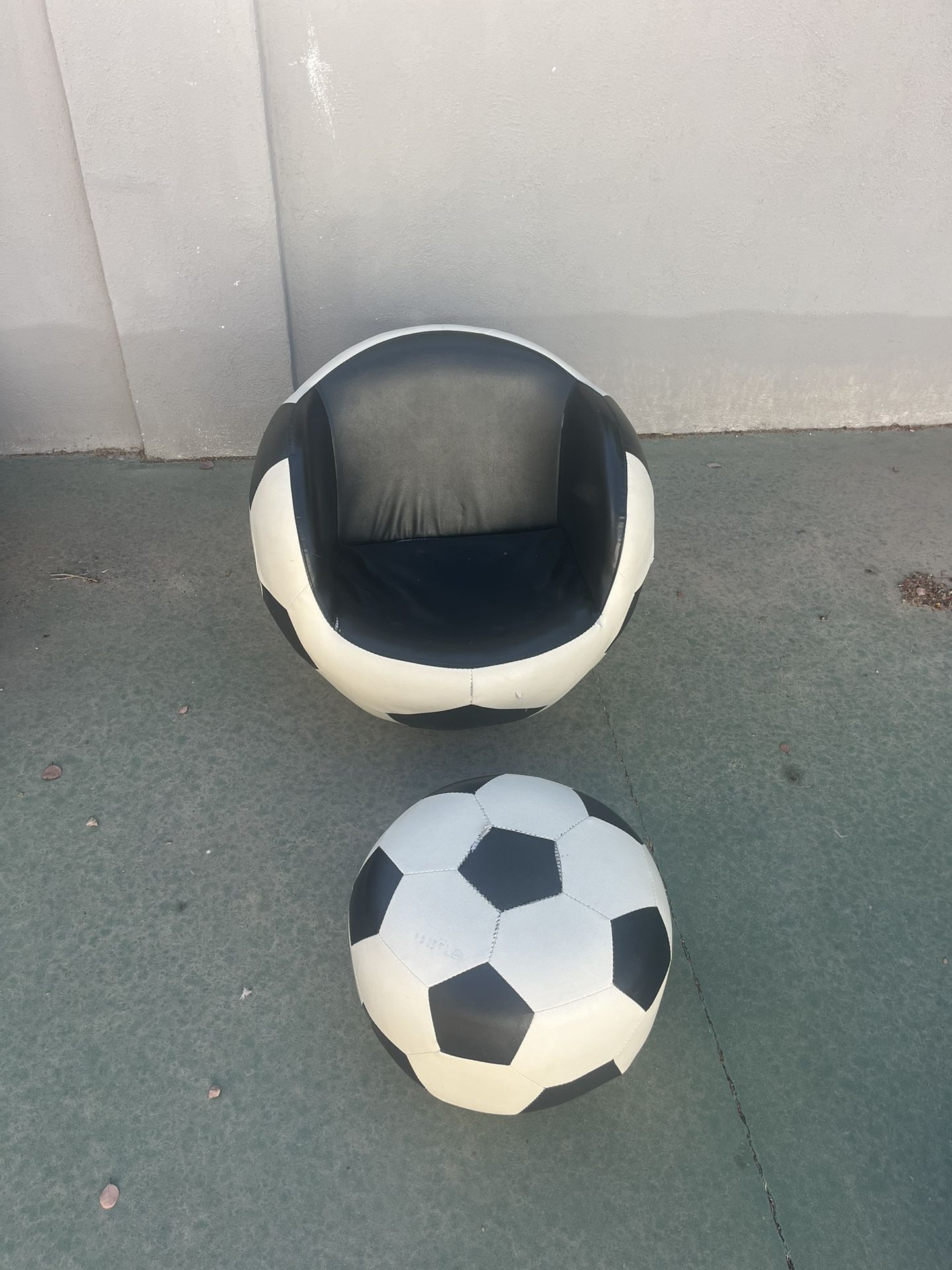 Kids Soccer Chair And Stool 