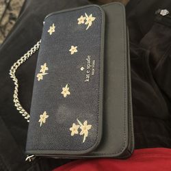 Kate spade embroidered clutch