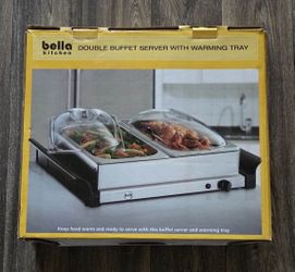 Bella Kitchen Double Buffet Server with Warming Tray