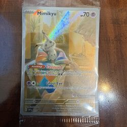 Pokemon Paldean Fates Mimikyu POKEMON CENTER Black Star Promo 075 SEALED! 💫