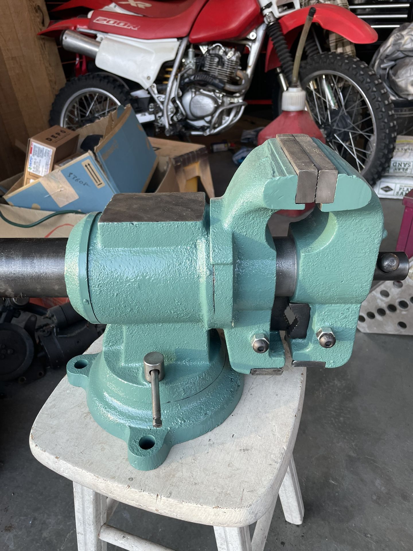 Antique Bench Swivel Vise Restored