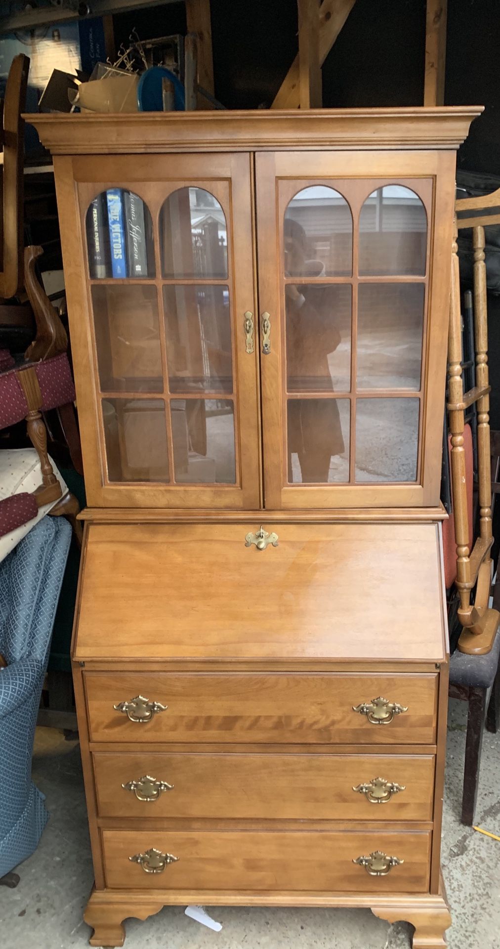 Antique Secretary Desk/ Hutch by Jasper Furniture