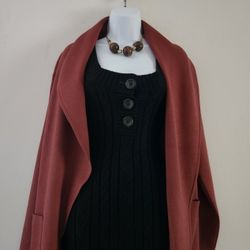 Max Sport Long Open Front Knit Duster Cardigan
Size: L | Color: Rust
