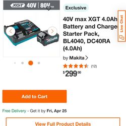 Makita 40v Battery And Charger 