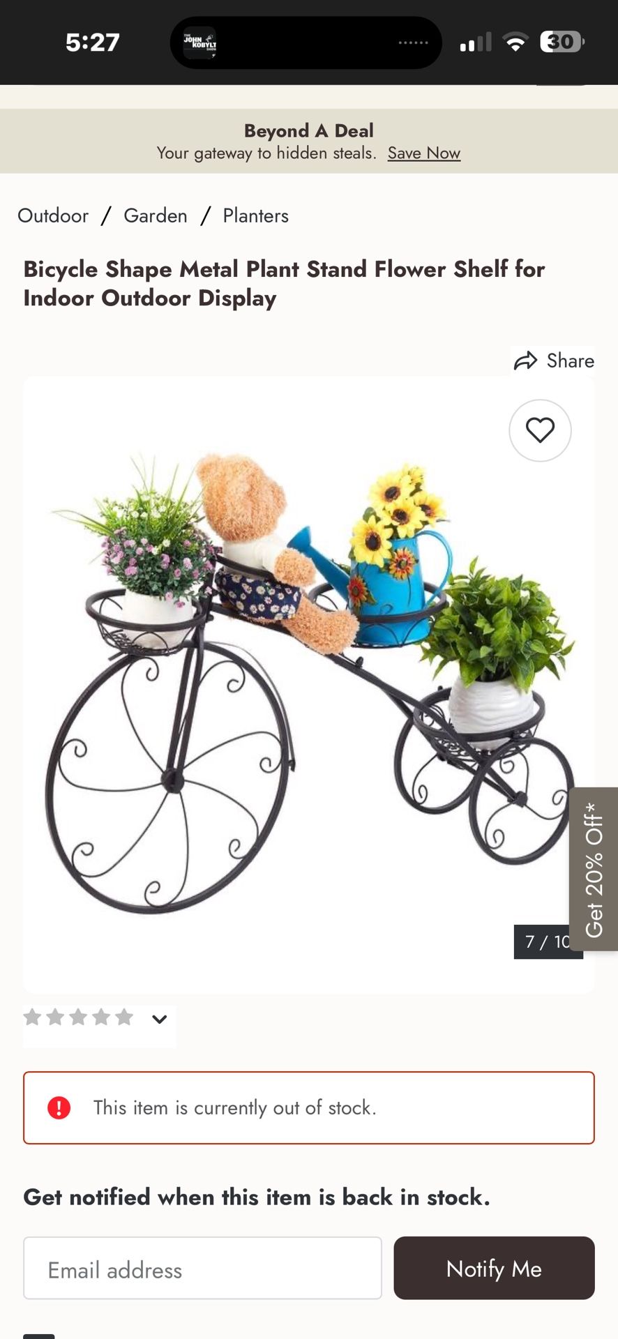 New metal decorative plant stand