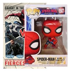 [Funko Pop! #1587 - Brand New Day] Spider-Man (NWH Suit) Statue w/ Poster Bundle