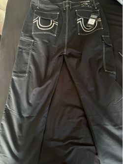 Black True Religion cargo pants