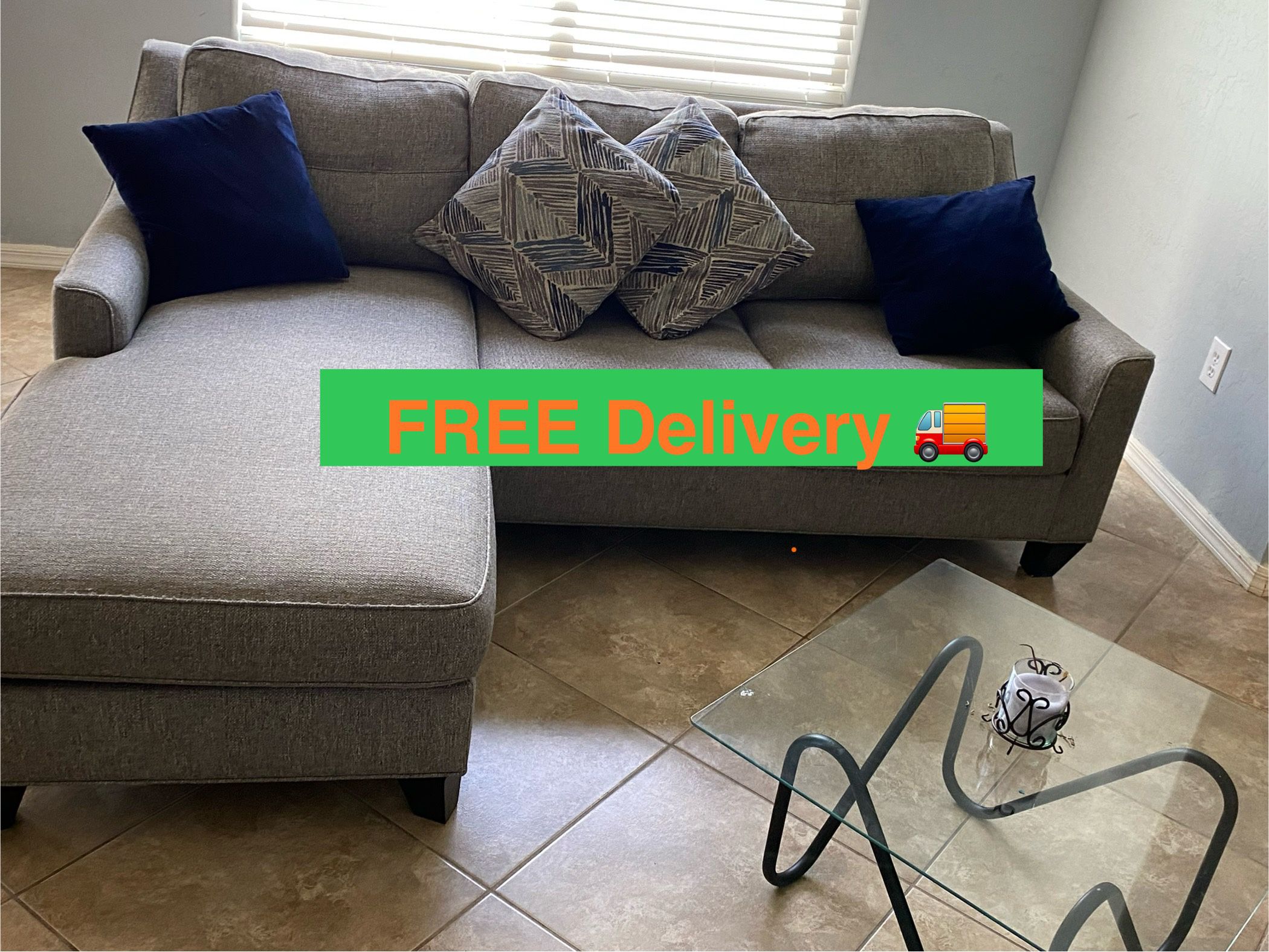 Cozy L-Sectional Sofa - Good Condition