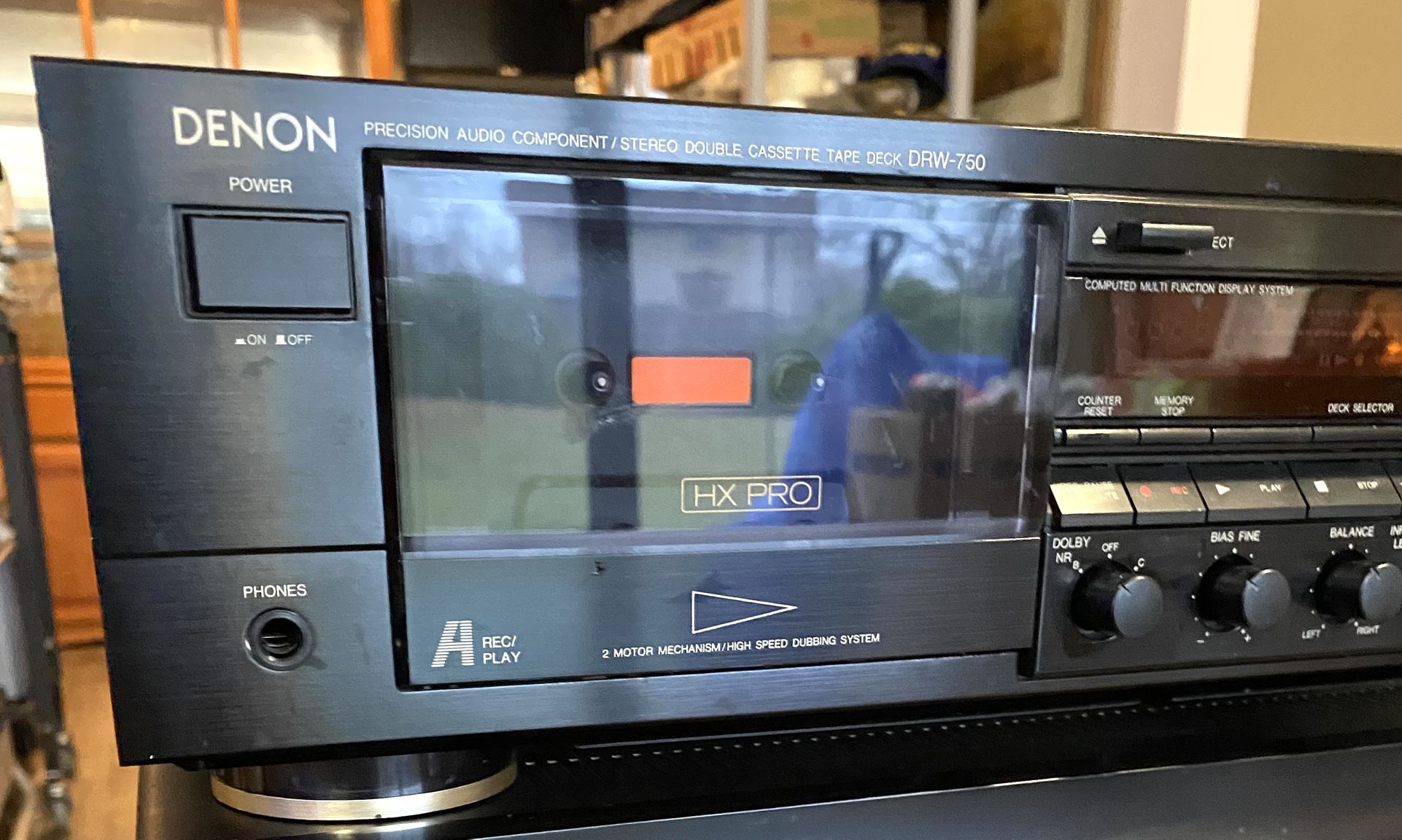VINTAGE 1991 DENON DRW-750 DUAL~CASSETTE PLAYER/RECORDER/COPIER DOLBY B/C & HX-PRO…