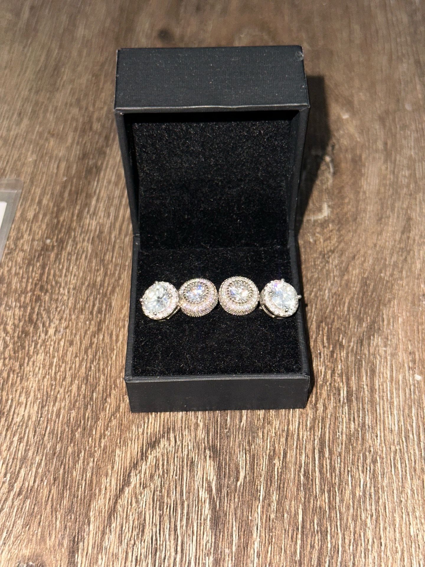 Moissanite screwback sterling .925 earrings
