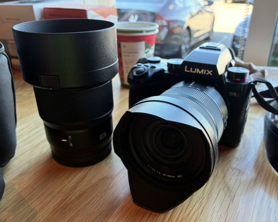 LUMIX s5II with 2 lenses