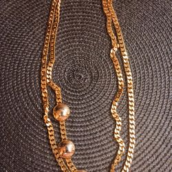 NICE DOUBLE CHUNKY CHAIN/GOLD COLOR