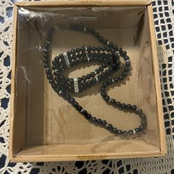 Set Of Jewelry. Necklace Long 17 Inches, Bracelet Long 7 Inches 