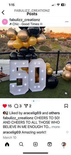 Birthday Light Up Number 50