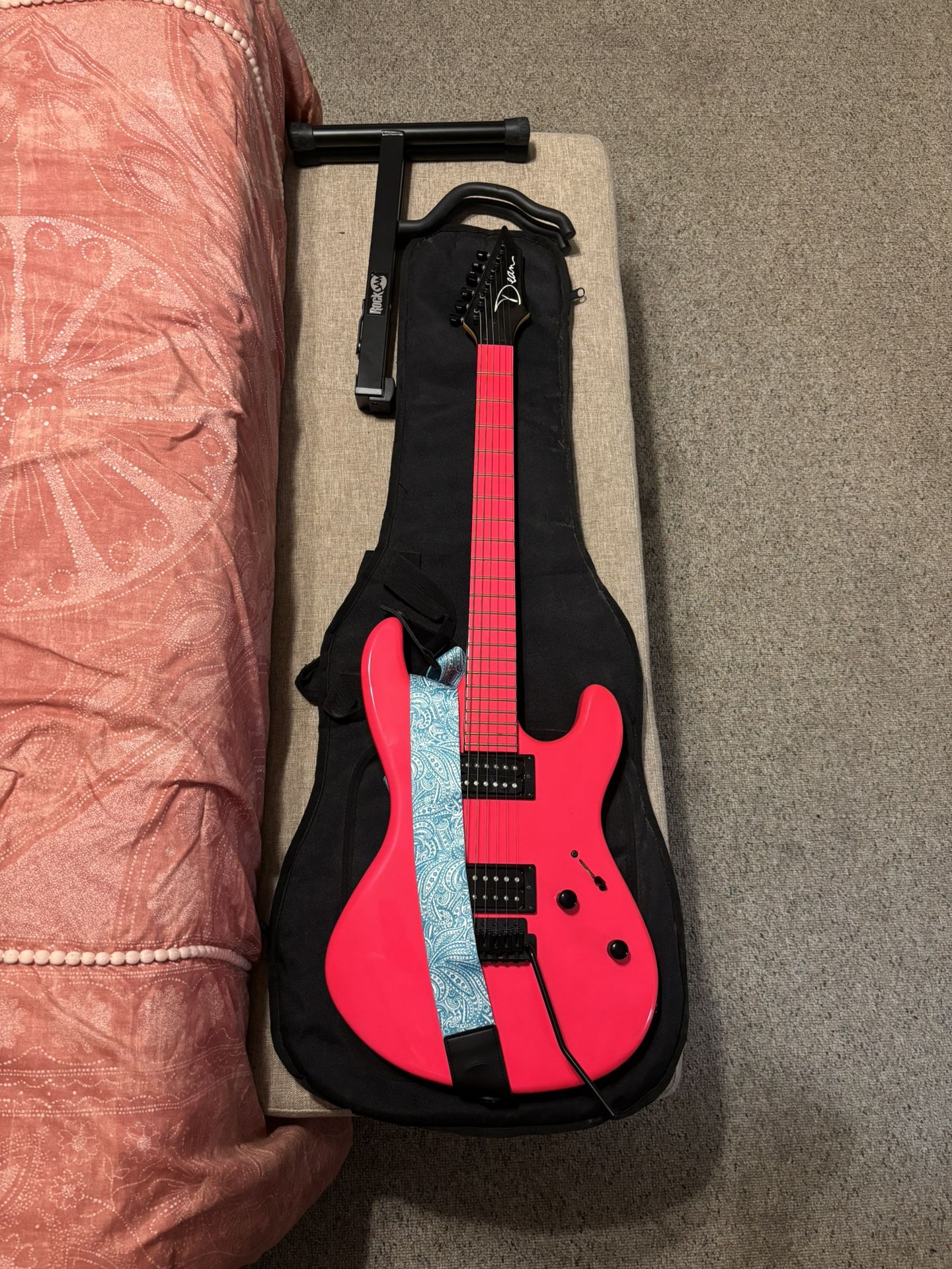 Dean Pink Electric Guitar W/ Accessories