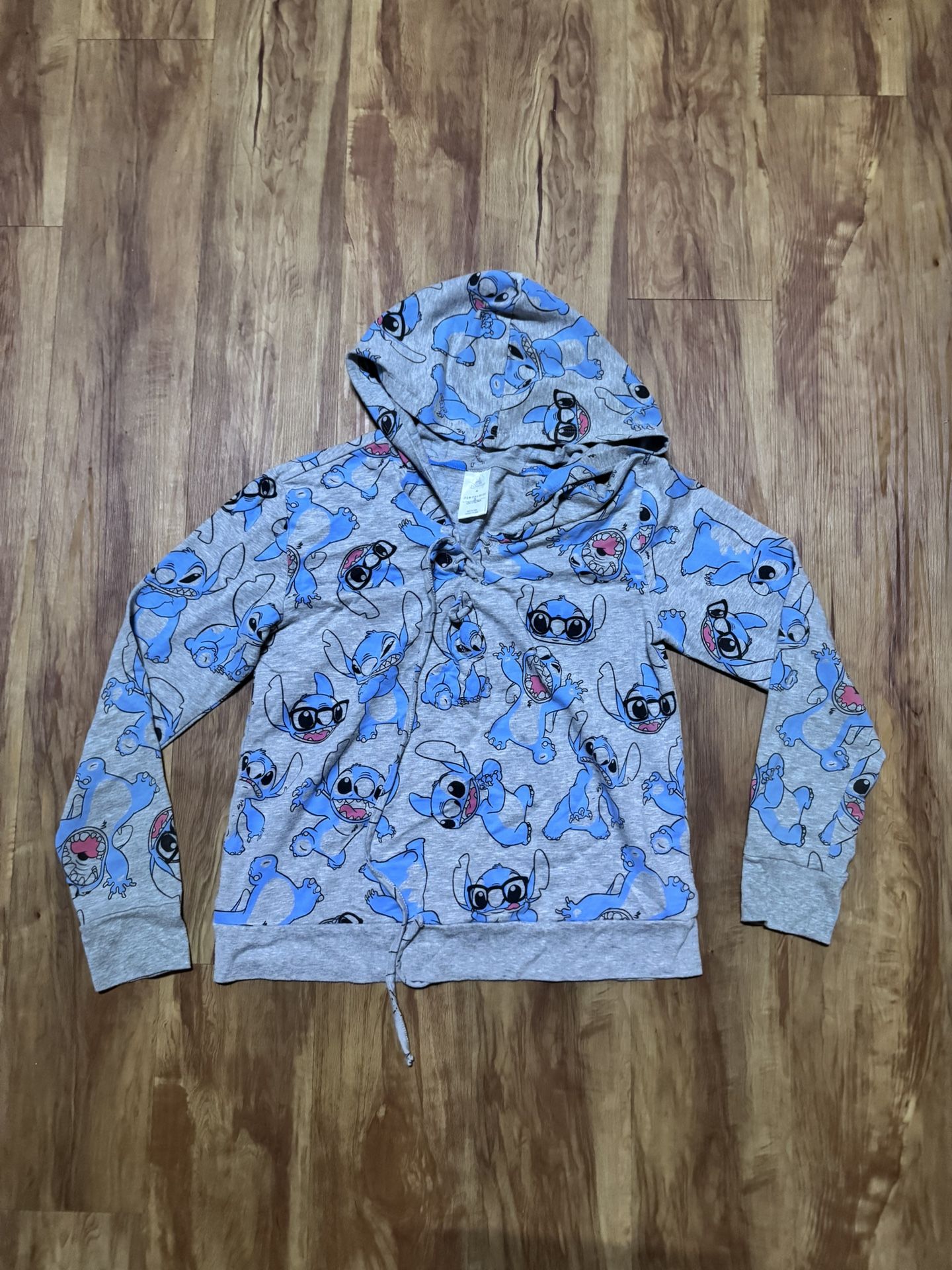 Disney Parks Women’s size medium All over Stitch Hoodie Sweatshirt longsleeve sw