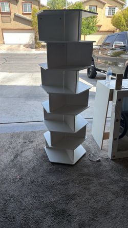 Tall Rotating Tower Bookshelf
