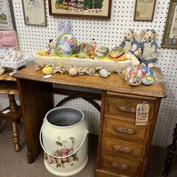 Child Size Antique Vintage Oak Desk