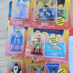1992 ERTL Batman Diecast Figures Including Collector Sticker