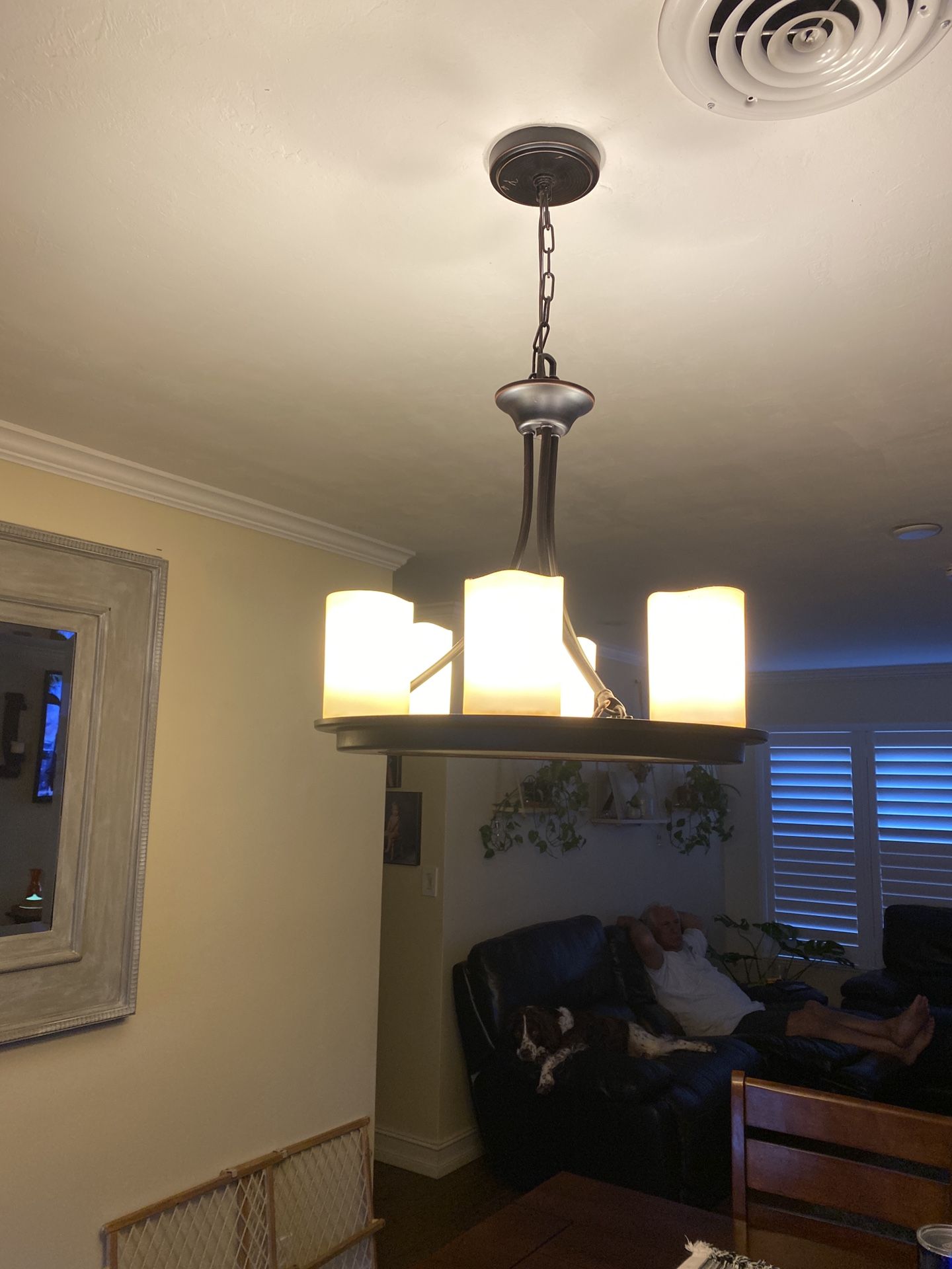 Portafino 6 bulb chandelier