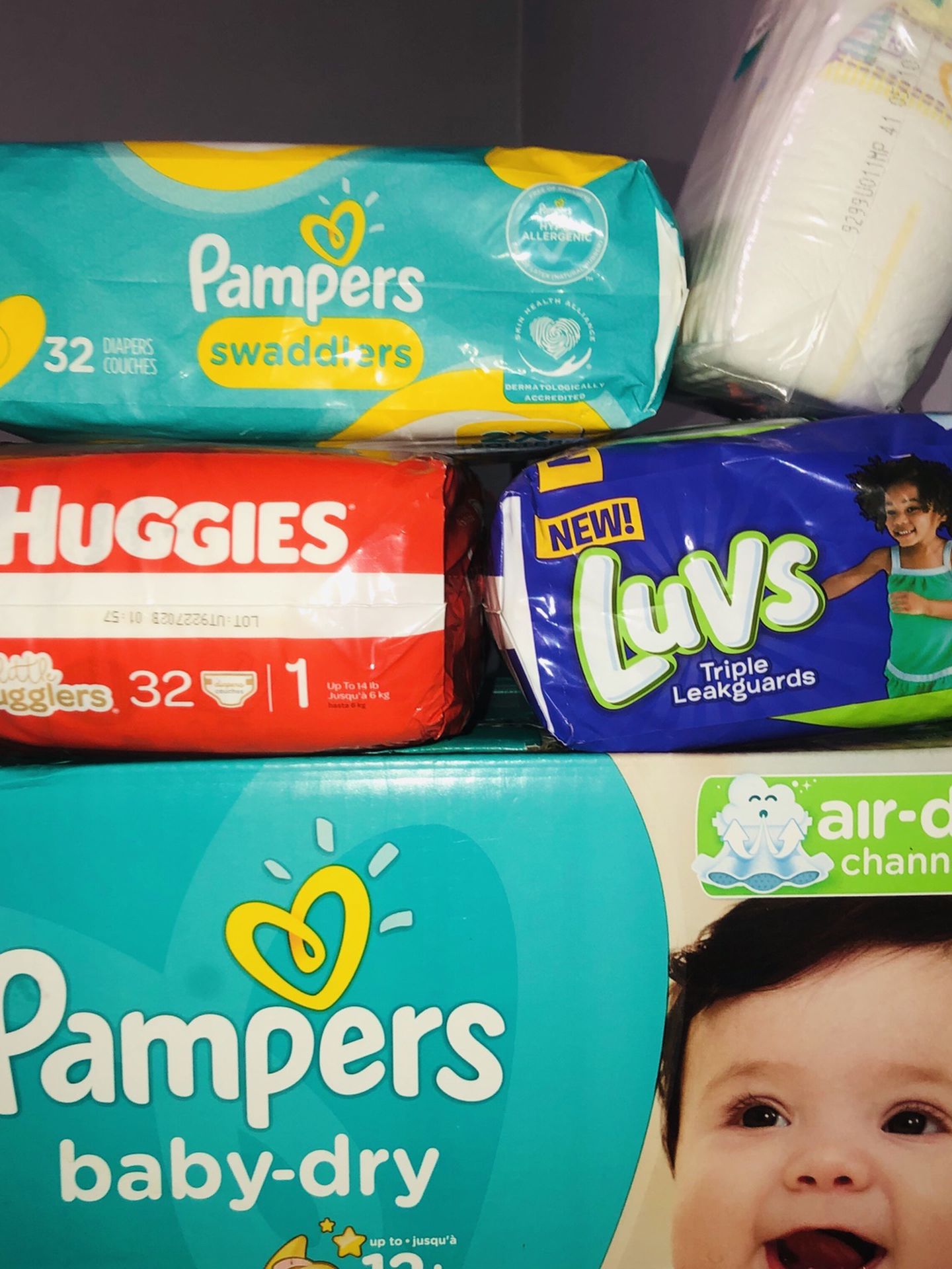 Diapers Bundle Size 1, 2 & 6