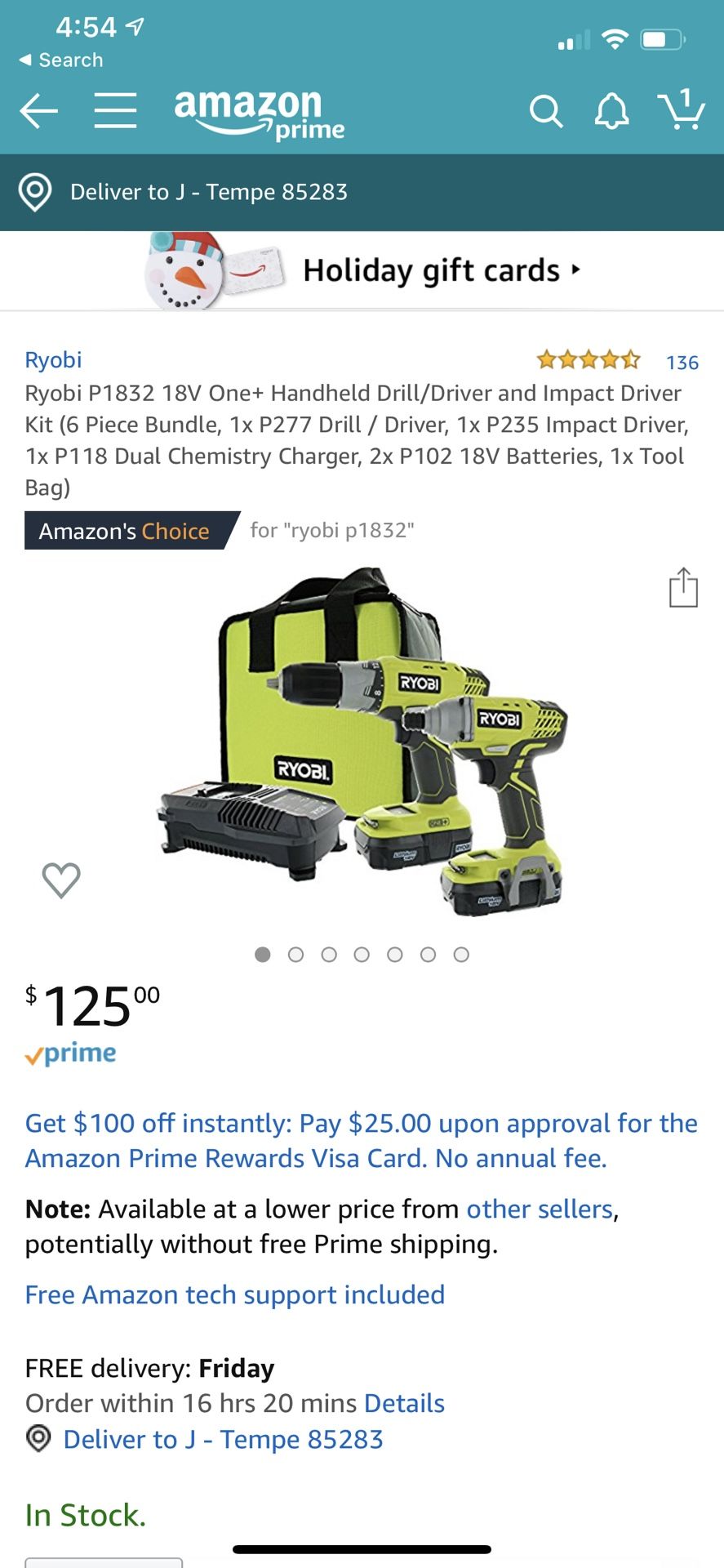 NIB - Ryobi ONE+ 18v Drill & Driver Set