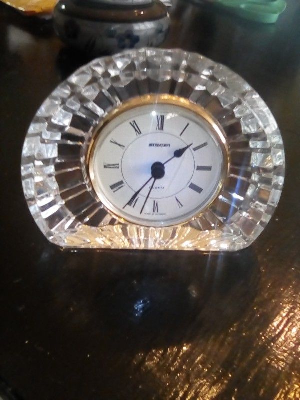 Crystal Clock Made In Germany, Works Great Needs Battery 12.00 OBO..