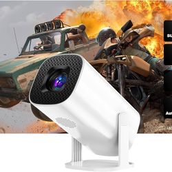 Mini Projector with and Bluetooth, Portable Video Projector 4K 1080P Support, 10000 , Auto Keystone Correction, 180° Rotatable, Outdoor Movie Projecto