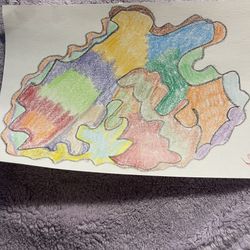 Vivid Colorful Abstract Drawing 