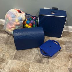 Sensory Cart, Balls, Gymnastic Blocks(small)