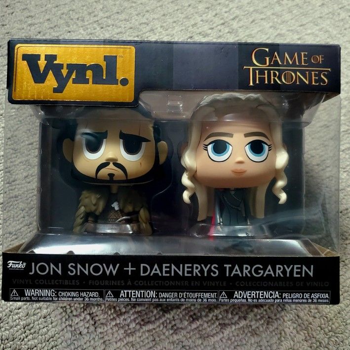 Funko PopGame Of Thrones JON SNOW+DAENERYS TARGARYEN 4” Vinyl 2-Pack 2019 Funko